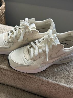Nike Women’s Cream/White Lace-Up Sneakers